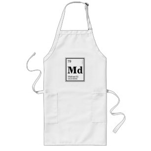 The Element of You! Custom Name Periodic Table Blk Long Apron
