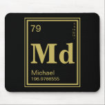 The Element of You! Custom Name Periodic Table Mouse Pad<br><div class="desc">A custom name mouse pad featuring your name in place of the gold periodic table element.</div>