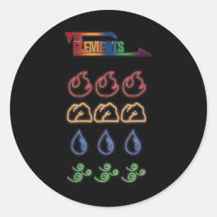 The Elements Graphic T Classic Round Sticker