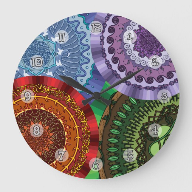 The Elements Mandalas Clock (Front)