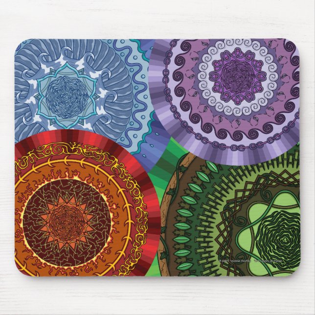The Elements Mandalas Mousepad (Front)