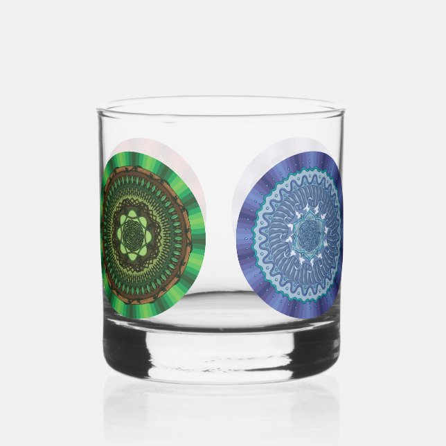 The Elements Mandalas Whiskey Glass (Front)