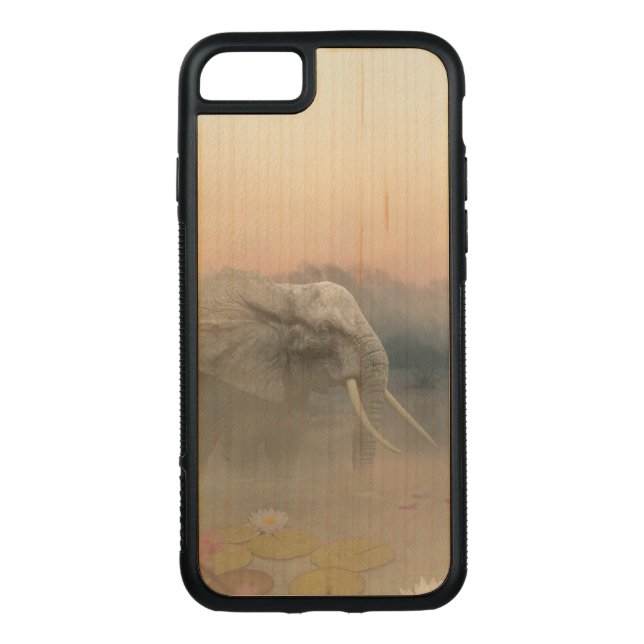 The Elephant Carved Wood iPhone Case (Back)