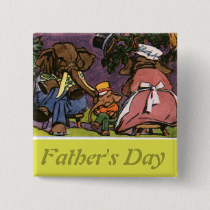 The Elephant Family - 15 Cm Square Badge