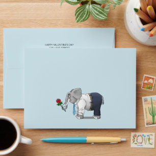 The Elephants Happy Valentines Day Envelope