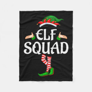 The Elf Squad Family Matching Group Christmas 1  Fleece Blanket