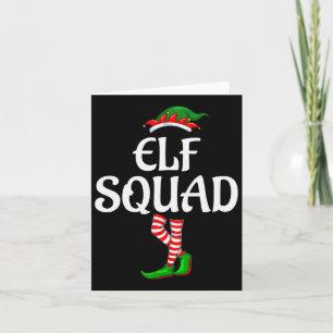 The Elf Squad Family Matching Group Christmas Card