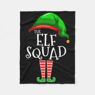 The Elf Squad Family Matching Group Christmas Fleece Blanket