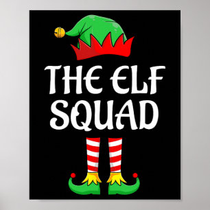 The Elf Squad Family Matching Group Christmas Fun Poster