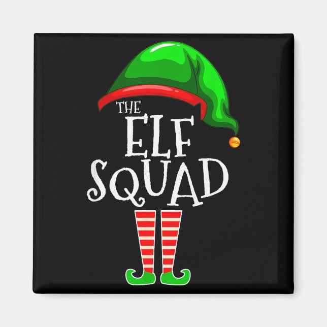 The Elf Squad Family Matching Group Christmas  Magnet (Front)