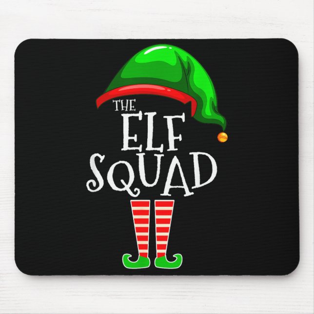 The Elf Squad Family Matching Group Christmas  Mouse Pad (Front)