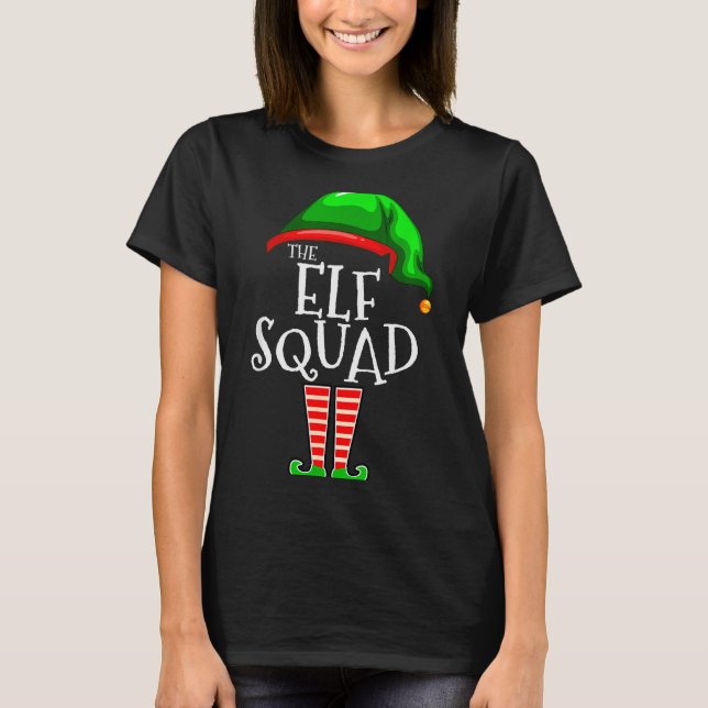 The Elf Squad Family Matching Group Christmas  T-Shirt (Front)