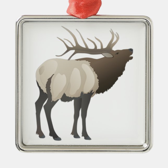 THE ELK BUGLES METAL TREE DECORATION (Front)