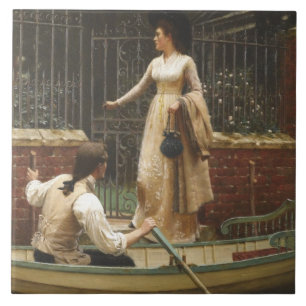 The Elopement (Romantic Date) (by E.B. Leighton) Ceramic Tile
