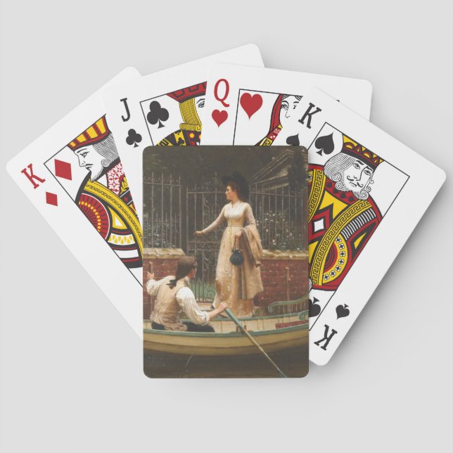 The Elopement (Romantic Date) (by E.B. Leighton) Playing Cards (Back)