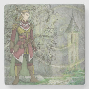 The Elven Wanderer Returns Stone Coaster