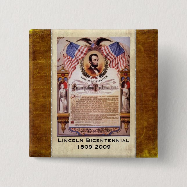 The Emancipation Proclamation Dated Button (Front)