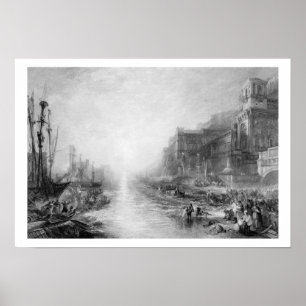 The Embarkation of Regulus, Ancient Carthage, engr Poster