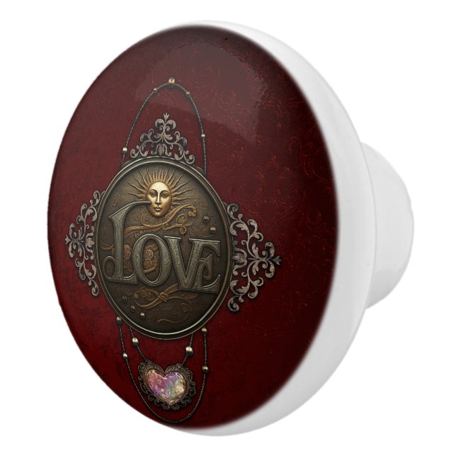 The Emblem of Love. Ceramic Knob (Right)