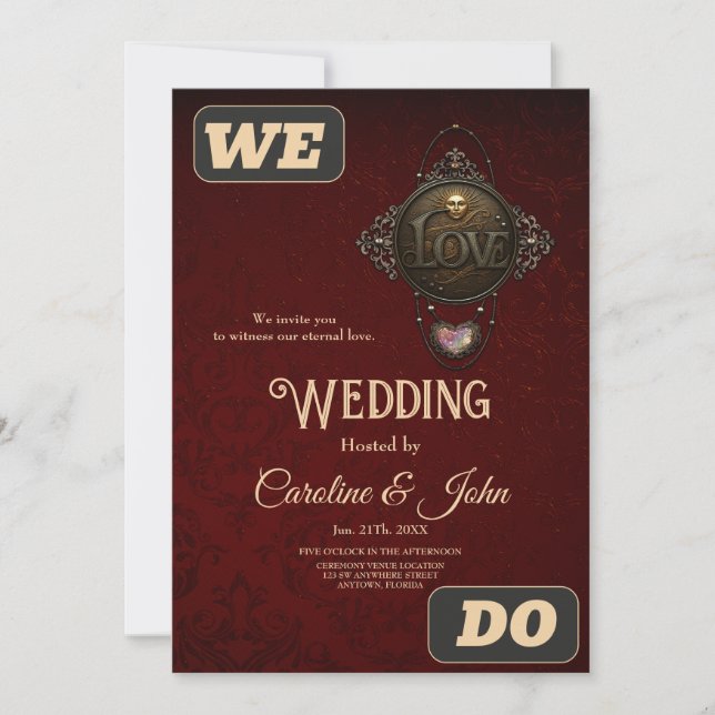 The Emblem of Love.  Invitation (Front)