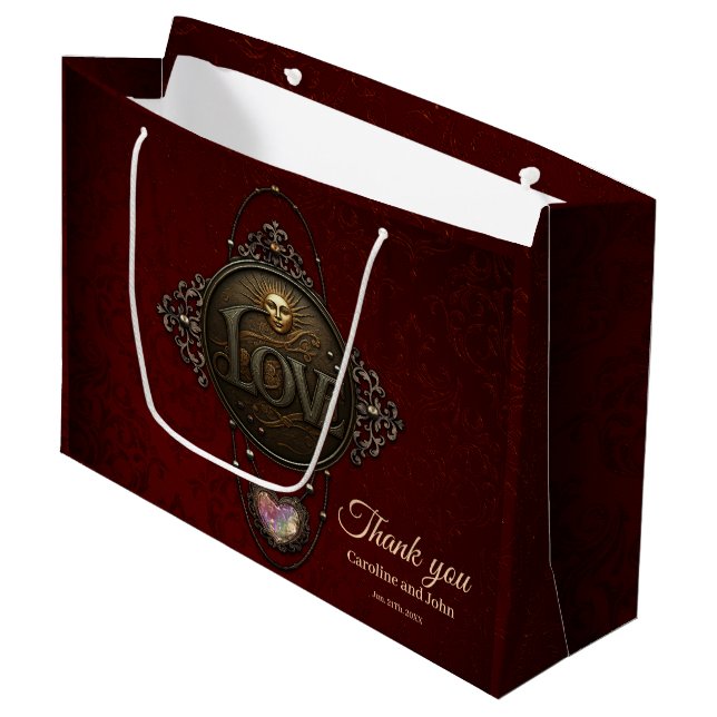 The Emblem of Love.  Large Gift Bag (Front Angled)