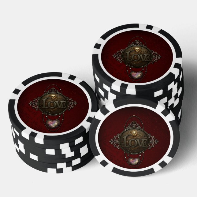 The Emblem of Love.  Poker Chips (Stack)