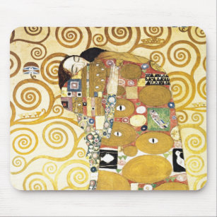 The Embrace by Gustav Klimt Painting Artwork Mouse Pad
