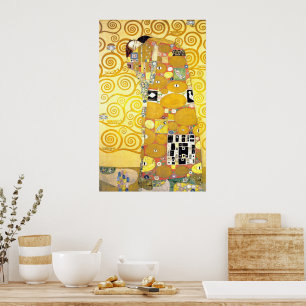 The Embrace by Gustav Klimt Poster