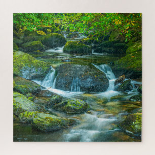 The Emerald Flow of the Irish Brook Jigsaw Puzzle
