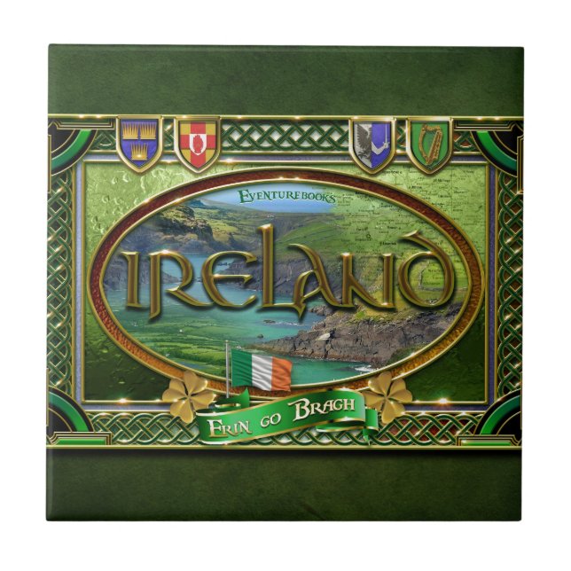 The Emerald Isle Ceramic Tile (Front)