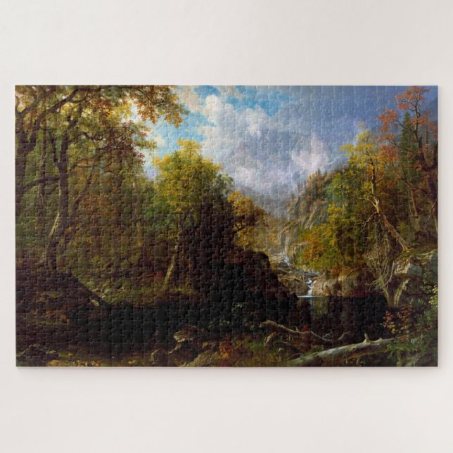 The Emerald Pool, Albert Bierstadt Jigsaw Puzzle (Horizontal)