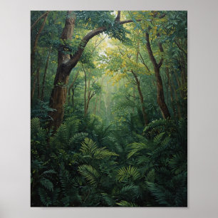 The Emerald Sanctuary: Golden Noon Filtering Throu Poster