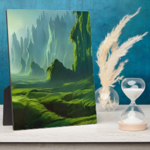 The Emerald Valley Fantasy Art Tabletop Plaque