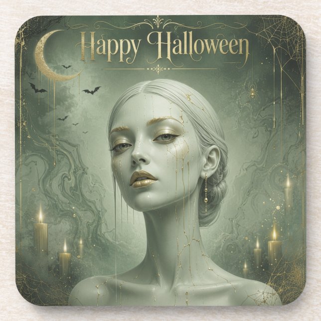 The Emerald Witch's Golden Weep Coaster (Front)