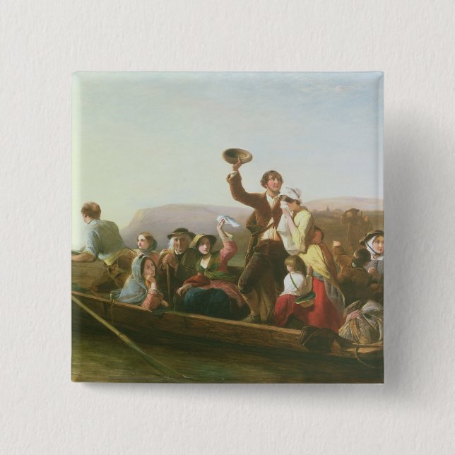 The Emigrants 15 Cm Square Badge (Front)