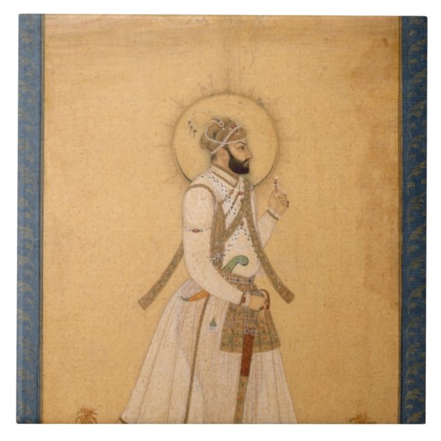 The Emperor Farrukhsiyar (1683-1719) from the Larg Ceramic Tile (Front)