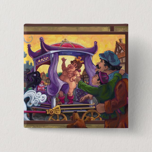 The Emperor’s New Clothes 15 Cm Square Badge (Front)