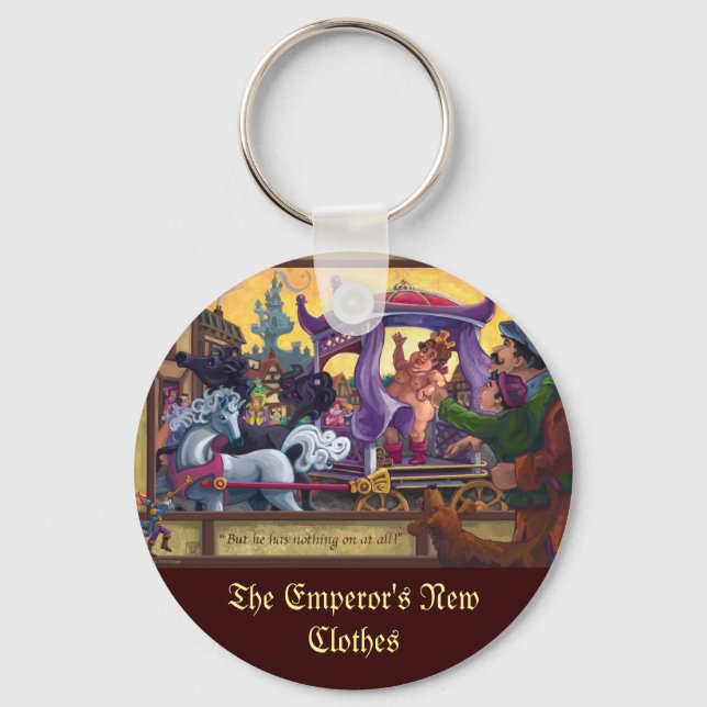 The Emperor’s New Clothes Art Key Ring (Front)