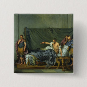 The Emperor Severus Rebuking his Son 15 Cm Square Badge