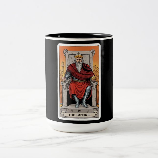 The Emperor Tarot Two-Tone Coffee Mug (Center)