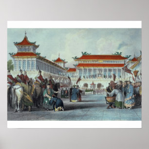 The Emperor Teaon-Kwang Reviewing his Guards, Pala Poster