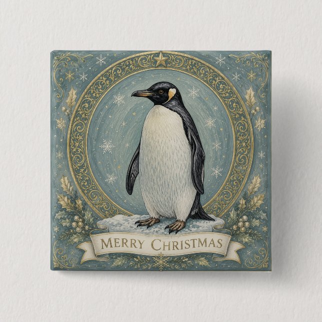 The Emperor's Yuletide Greeting 15 Cm Square Badge (Front)
