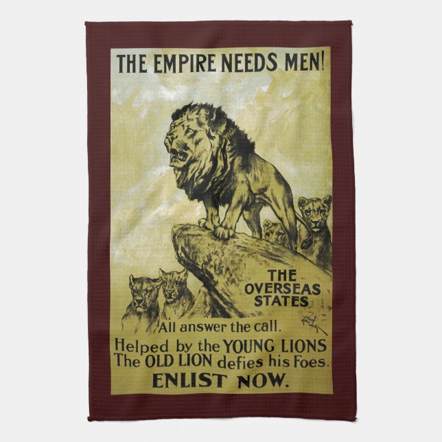 The Empire Needs Men Tea Towel (Vertical)