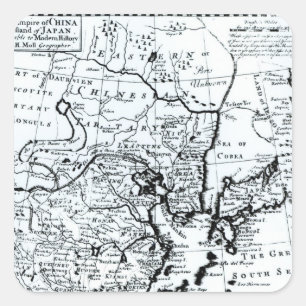 The Empire of China and Island of Japan Square Sticker