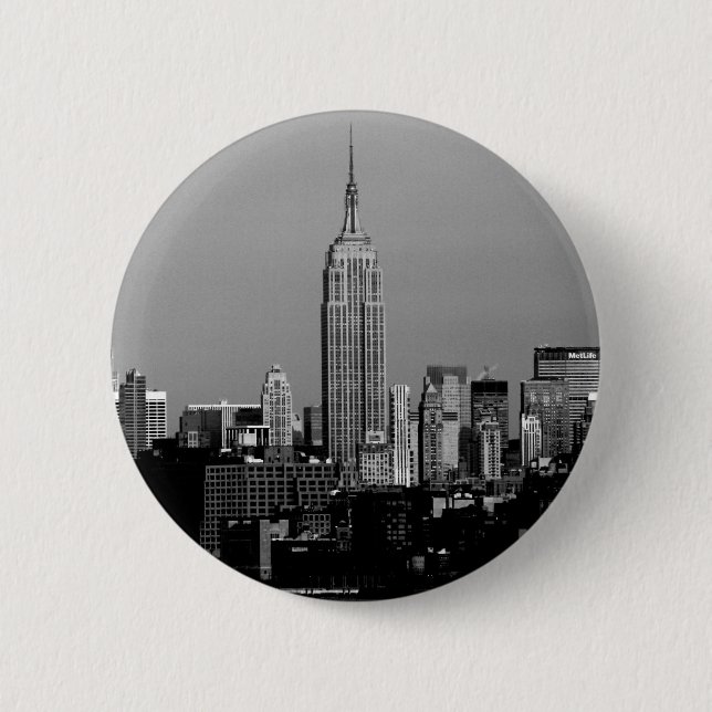 The Empire State Building 6 Cm Round Badge (Front)