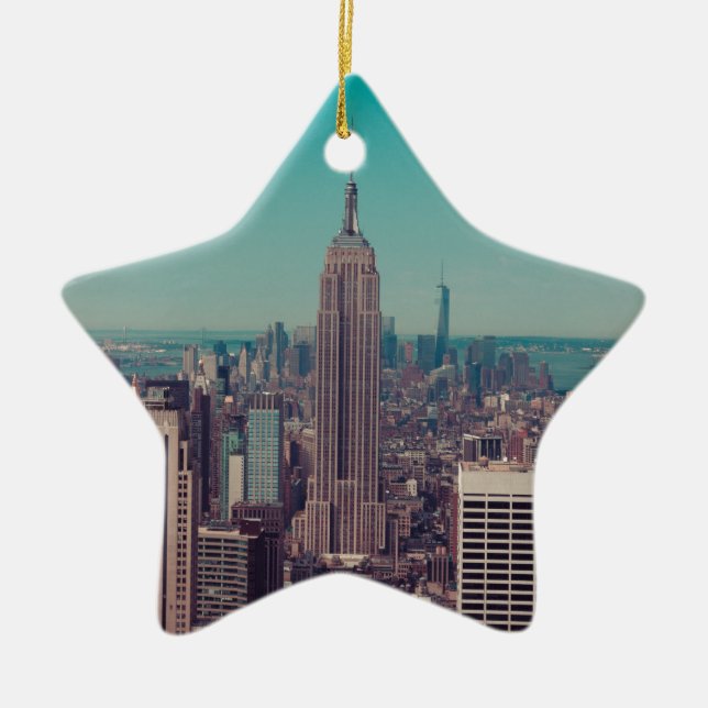 The Empire State Building Ceramic Tree Decoration (Front)