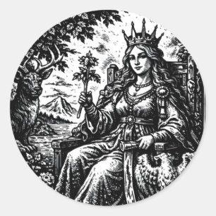 The Empress — BurnsInHell Tarot III Classic Round Sticker