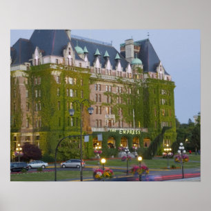 The Empress Hotel at the inner harbor in Poster