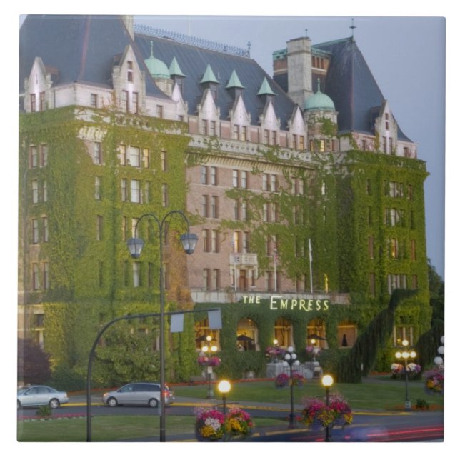 The Empress Hotel at the inner harbour in Ceramic Tile (Front)