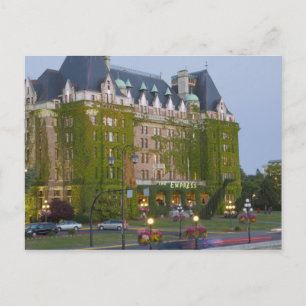 The Empress Hotel at the inner harbour in Postcard